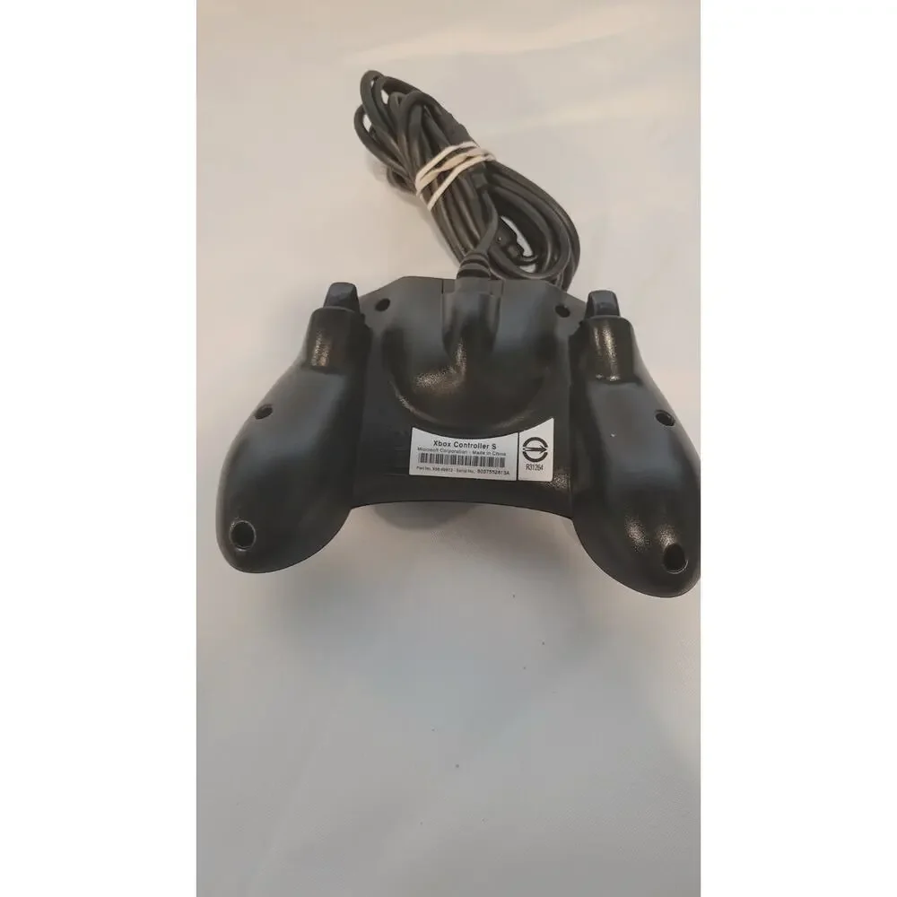 OEM Original Xbox Controller S Black Wired Gamepad w/ Breakaway Cable Tested...
